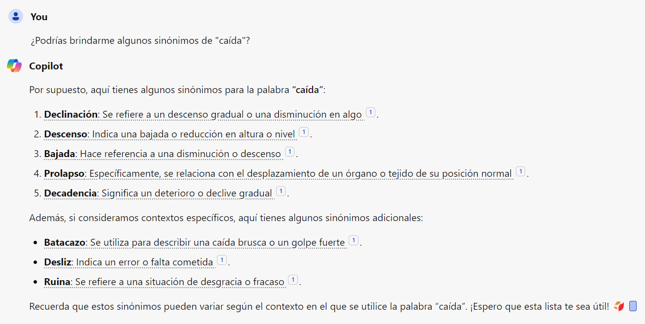 Generación de ideas y vocabulario con IA generativa