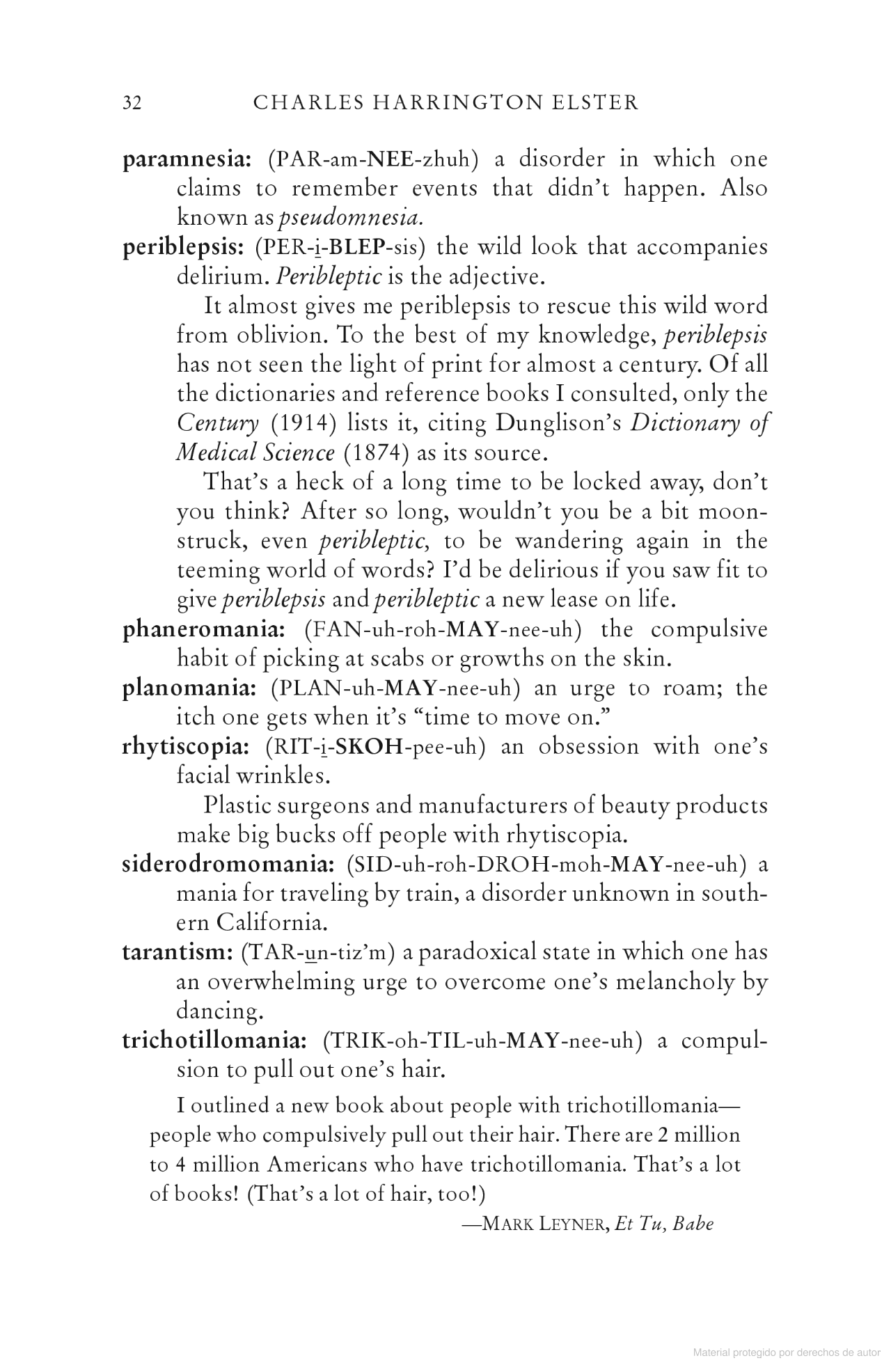 Book #5 page sample: There's a Word for It: A grandiloquent guide to Life, by Charles Harrington
