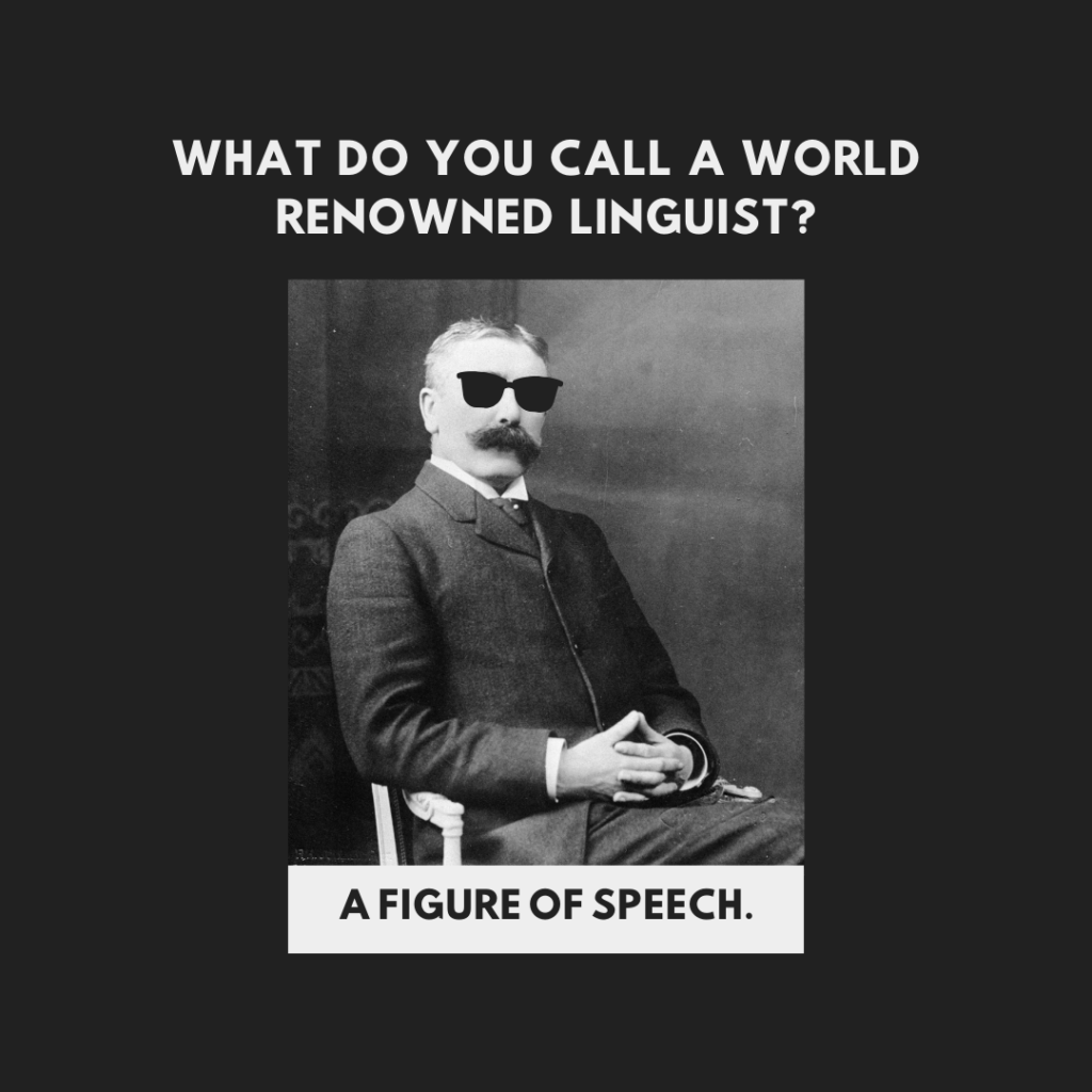 What do you call a renowned linguist?
A figure of speech.